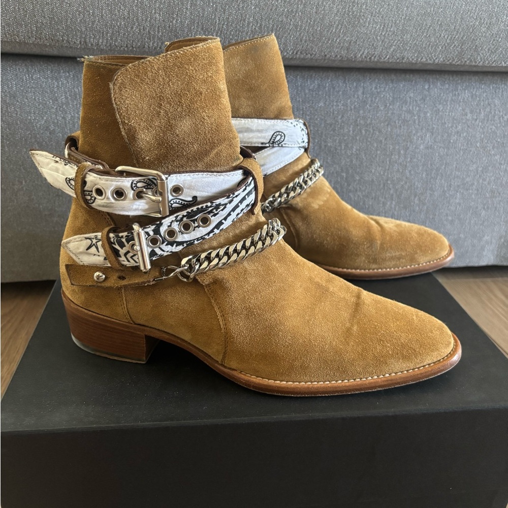 Amiri Bandana Buckle Boots